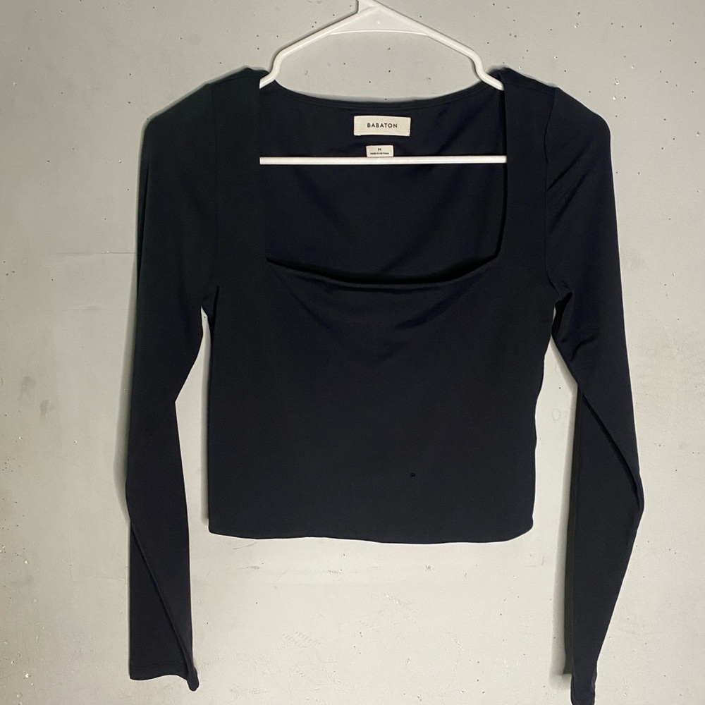 Babaton black contour crop top size medium
